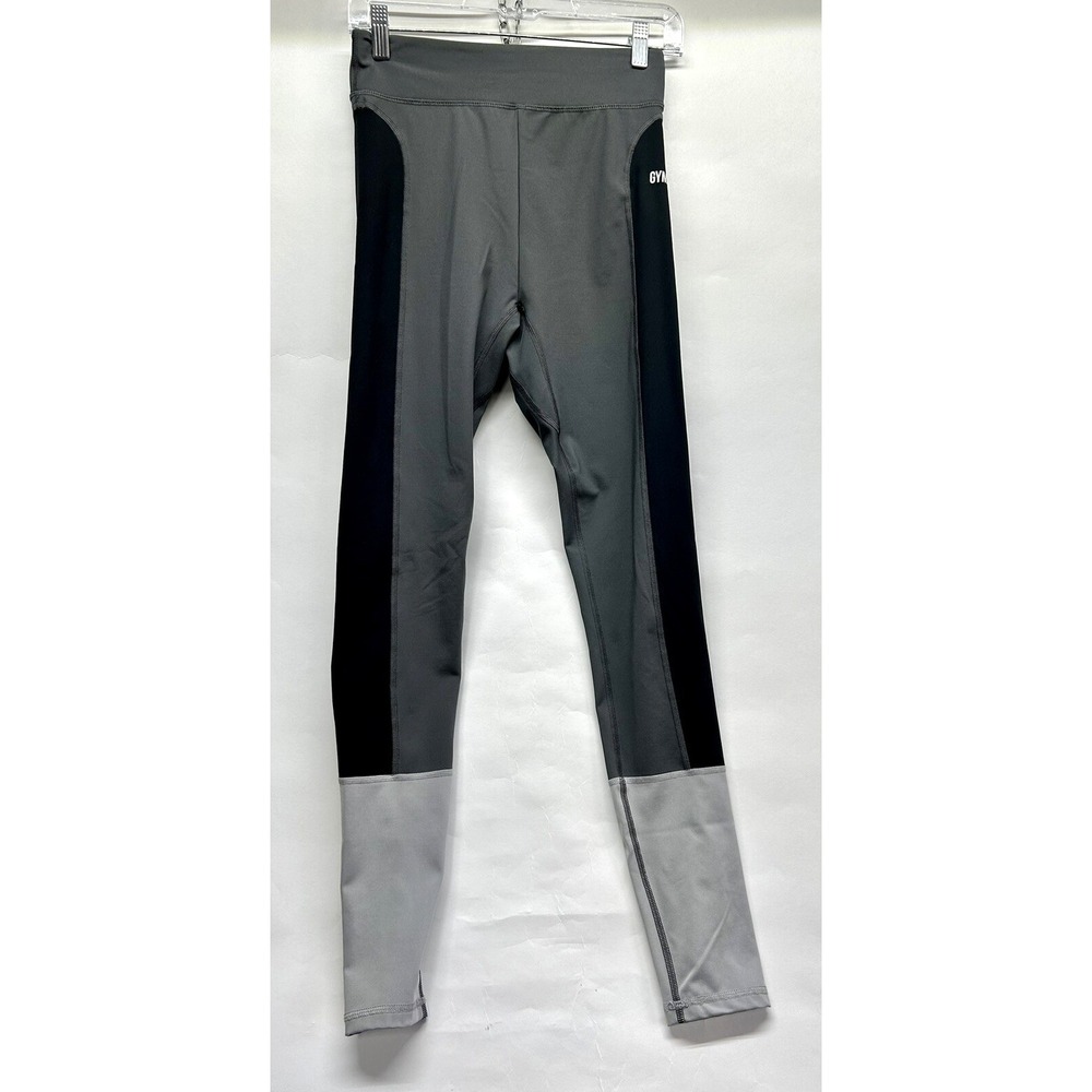 Gymshark Womens Black Grey 25x29+stretch Waist Leggings (H4)
